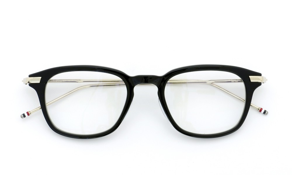 THOM BROWNE トムブラウン メガネ通販 TB-704-A BLK 12kGLD 49size (取扱店：大宮)正規取扱 ポンメガネ