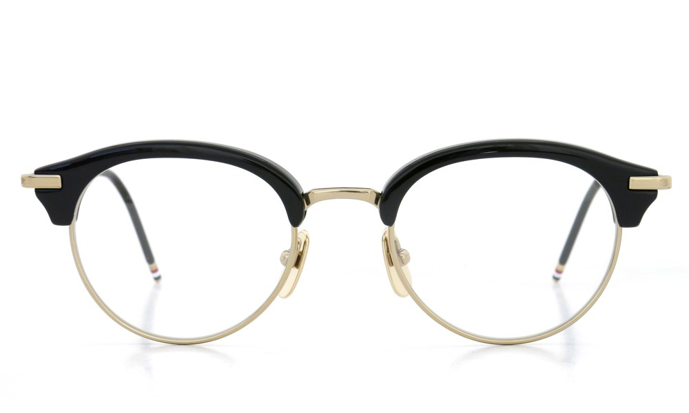 THOM BROWNE メガネ 生産終了通販 TB-706-A BLK 12kGLD 50size (取扱店：大宮) 正規取扱