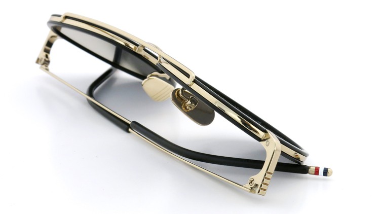 THOM BROWNE トムブラウン サングラス TB-801-A GLD-MBLK-51size Dark-Grey-lense ポンメガネイメージ 13