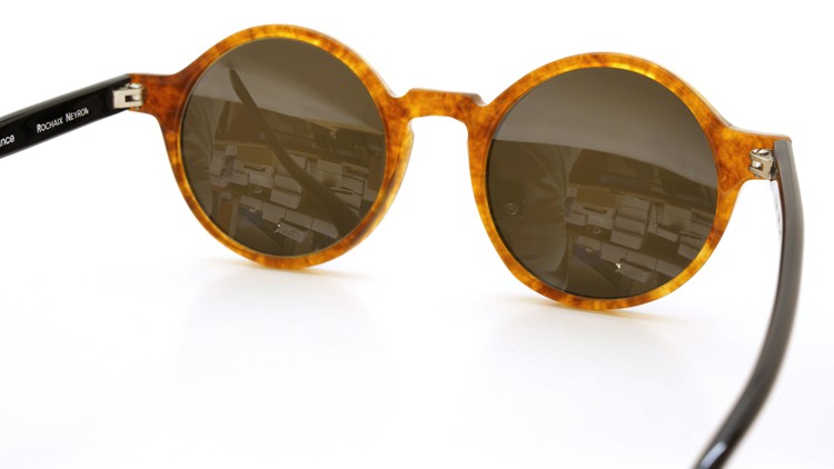 FRANCE Vintage サングラス ROCHAIX NEYRON ROUND FRAME RN-375 AMBER-BLACK 48-20 7