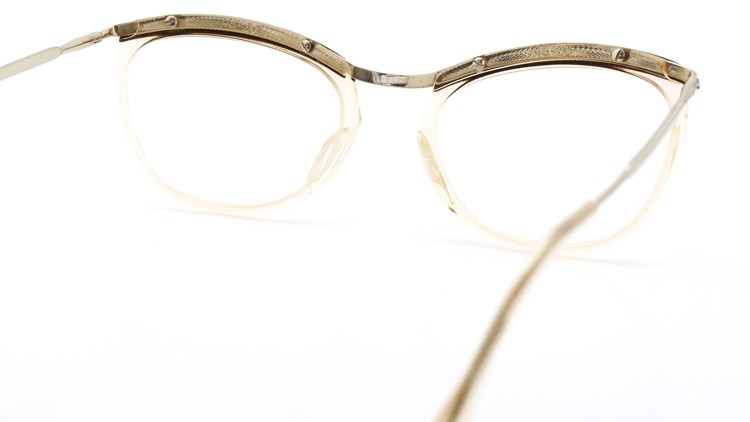 FRANCE Vintage フランス ヴィンテージ BROW FRAME BROWN-CLEAR/SILVER 48-20 7