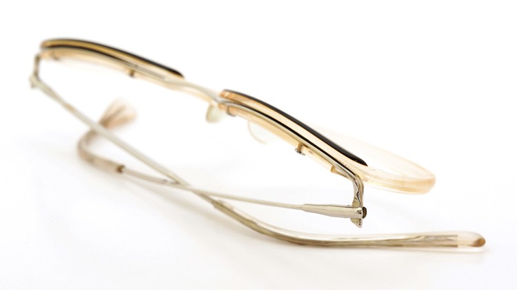 FRANCE Vintage フランス ヴィンテージ BROW FRAME BROWN-CLEAR/SILVER 48-20 11