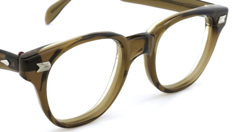 American Optical Vintage メガネ 変形アロー鋲 Clear Brown 46-21 6