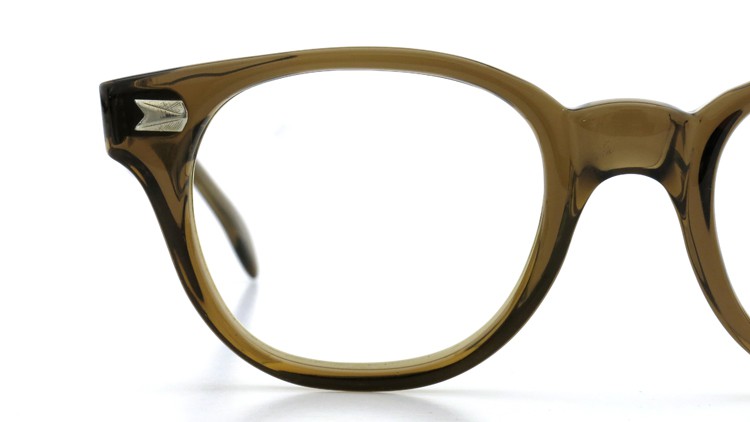 American Optical Vintage メガネ 変形アロー鋲 Clear Brown 46-21 14