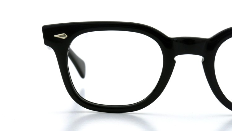 American Optical Vintage メガネ タ?イヤ鋲 BLACK 44-22 ヘ?ーハ?ースリーフ?付き 14