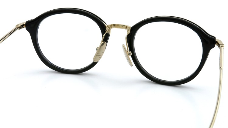 THOM BROWNE. (トムブラウン)メガネ TB-011A 49size BLACK/SHINY 12K GOLD BRIDGE&TEMPLES イメージ6