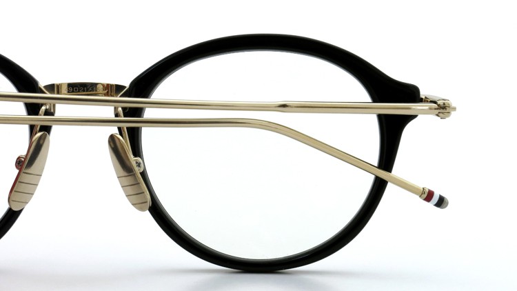 THOM BROWNE. (トムブラウン)メガネ TB-011A 49size BLACK/SHINY 12K GOLD BRIDGE&TEMPLES イメージ11