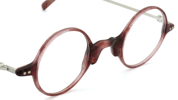 FRANCE Vintage フランス ヴィンテージ メガネ COMBI-MIDDLE-ROUND MATTE-PINK-DEMI Silver 6