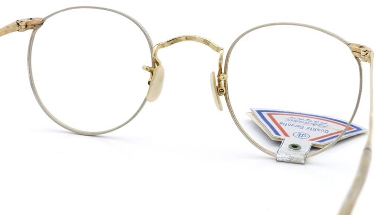 FRANCE Vintage フランスヴィンテージ メガネ LUX Clarte silver-frame gold-temple-bridge 7