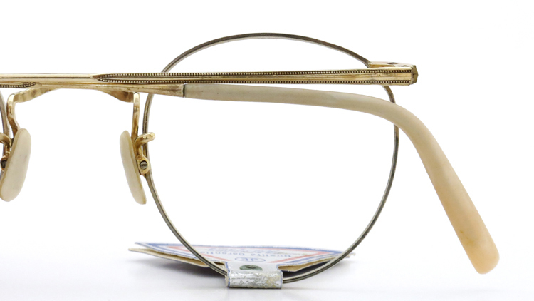 FRANCE Vintage フランスヴィンテージ メガネ LUX Clarte silver-frame gold-temple-bridge 13