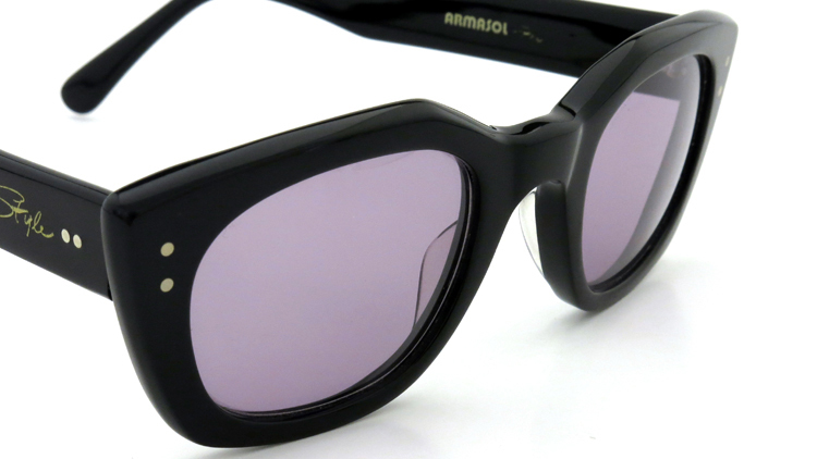 FRANCE Vintage フランス ヴィンテージ サングラス ARMASOL style BLACK PURPLE-GRAY-LENSE 6