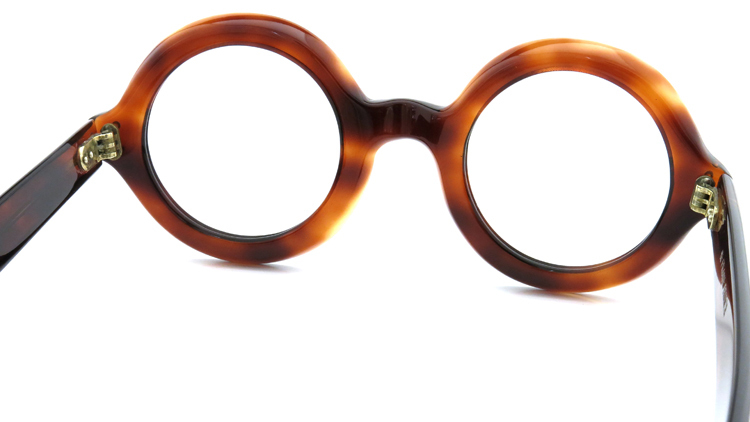 FRANCE Vintage フランス ヴィンテージ メガネ 1960s TWO DOTS ROUND FRAME 40-25 AMBER 7