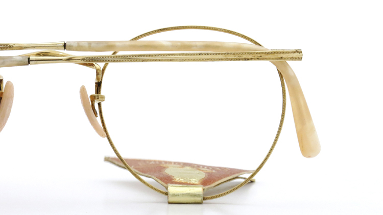 FRANCE Vintage フランスヴィンテージ メガネ EULE-OPTIK ホ?ストン GOLD 14