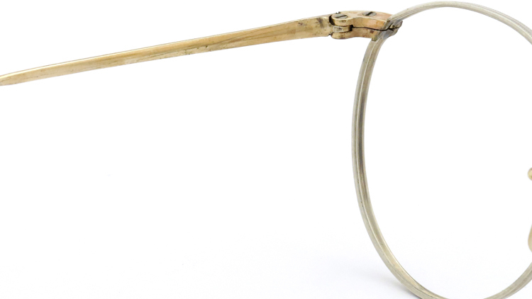 FRANCE Vintage フランスヴィンテージ メガネ LUX Clarte silver-frame gold-temple-bridge 9