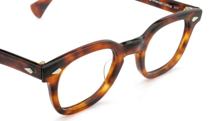 American Optical アメリカンオプチカル (AO)Vintage ヴィンテージ メガネ STADIUM ダイヤ鋲 4568 RF23 TORTOISE 44-24 6