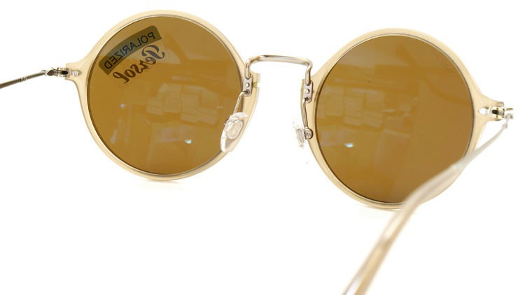 persol ペルソール 男女兼用 サングラス Persol 0PO 2467S 1100R5 Gold  Striped Brown   Smoke/Gray Sunglasses