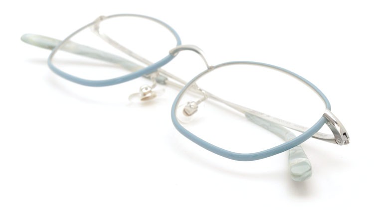 megane and me (メガネアンドミー) メガネ ME-008 HARRIS VM Light Sky/Silver/Vintage-Sky-Marble 12