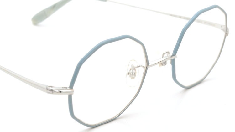 megane and me (メガネアンドミー) メガネ ME-007 GEO VM Light Sky/Silver/Vintage-Sky-Marble 6