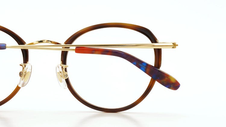 megane and me (メガネアンドミー) メガネ ME006 FELIX DB1 demi/gold/vintage-violet-marble 14