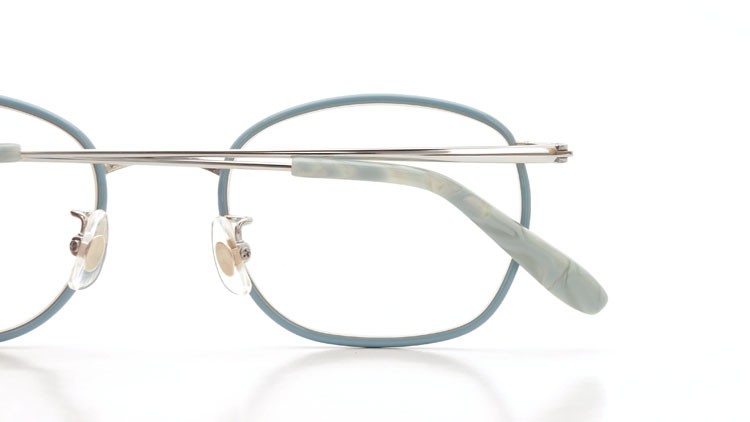 megane and me (メガネアンドミー) メガネ ME-008 HARRIS VM Light Sky/Silver/Vintage-Sky-Marble 14