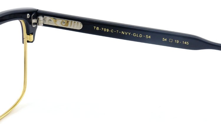 THOM BROWNE メガネ 生産終了通販 TB-709-C NVY-18kGLD 54size (取扱店：大宮) 正規取扱