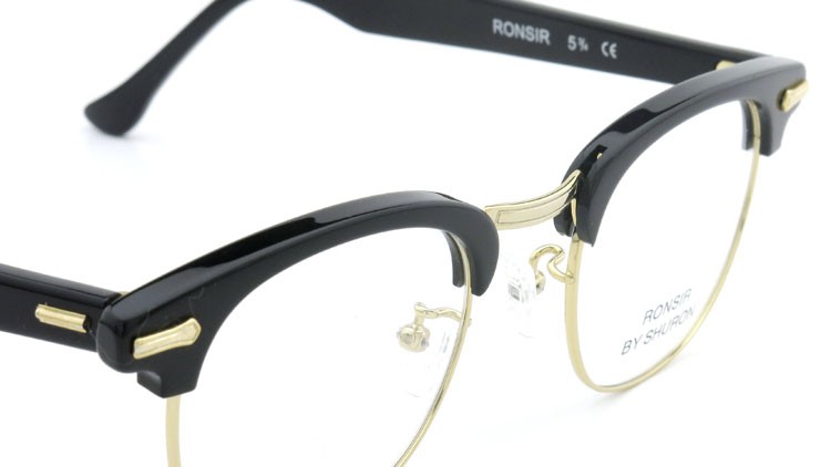 SHURON (シュロン) メガネ RONSIR ロンサー ZYL Black/Gold 48-22 6