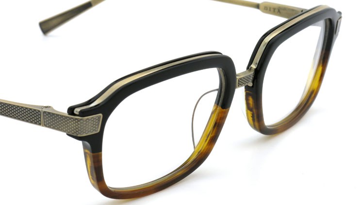 DITA (ディータ) メガネ LEXINGTON レキシントン DRX-2033-E Black-Tortoise-Fade Brushed-12K-Gold 52size 5