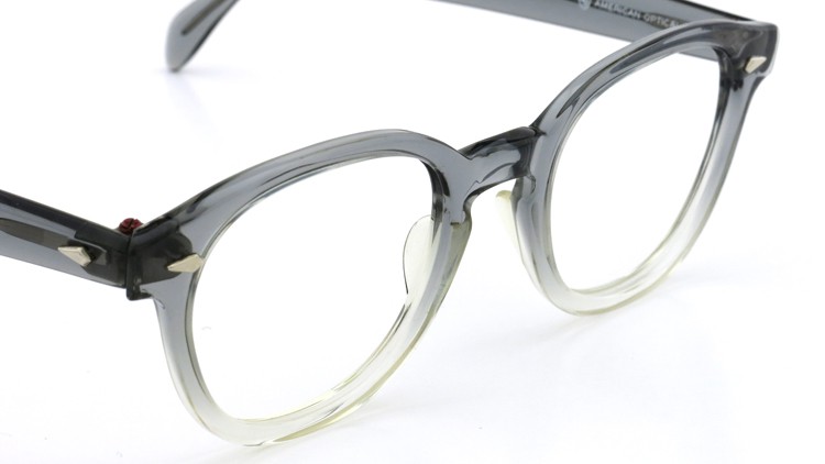 American Optical アメリカンオプチカル (AO)Vintage ヴィンテージ タ?イヤ鋲 ボストン Grey-Fade / Grey 46-20 6