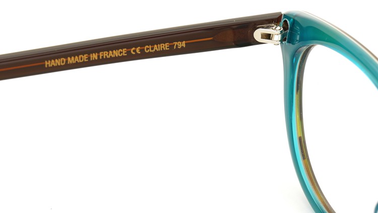 SELIMA OPTIQUE (セリマ オプティーク) 2014年秋冬 最新作メガネ CLAIRE クレール 794 kamo-White-TurquoiseBlue 9