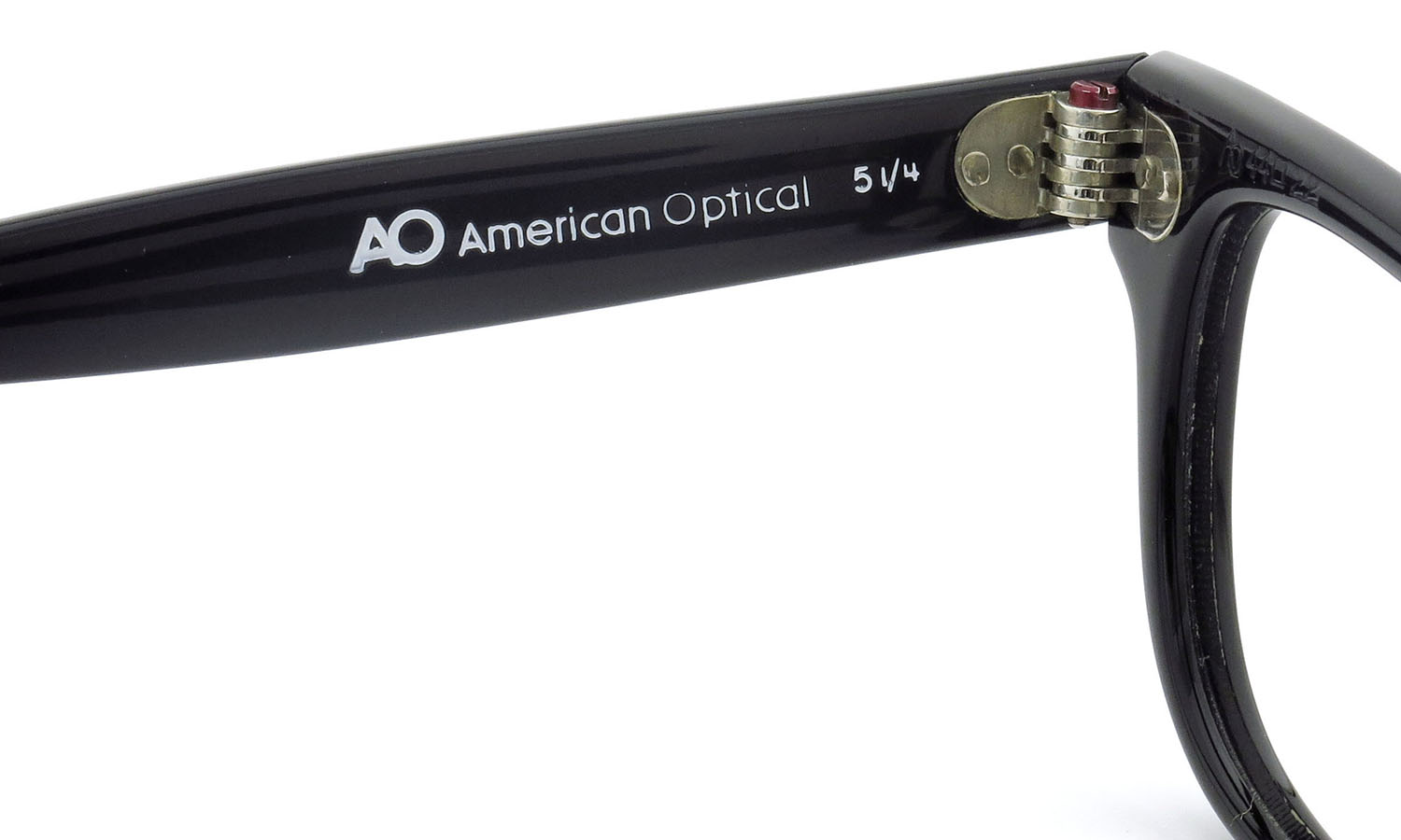 American Optical アメリカンオプティカル (AO)Vintage ヴィンテージメガネ F523 MAIN EVENT 変形ダイヤ鋲 BLACK 44-22 9