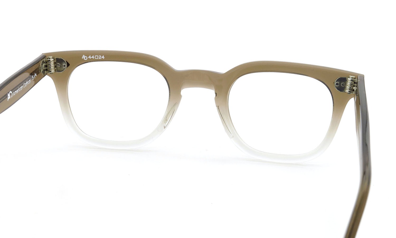 American Optical アメリカンオプティカル (AO)Vintage ヴィンテージメガネ RF23 ダイヤ鋲 BROWN-FADE-FRONT 44-24 7