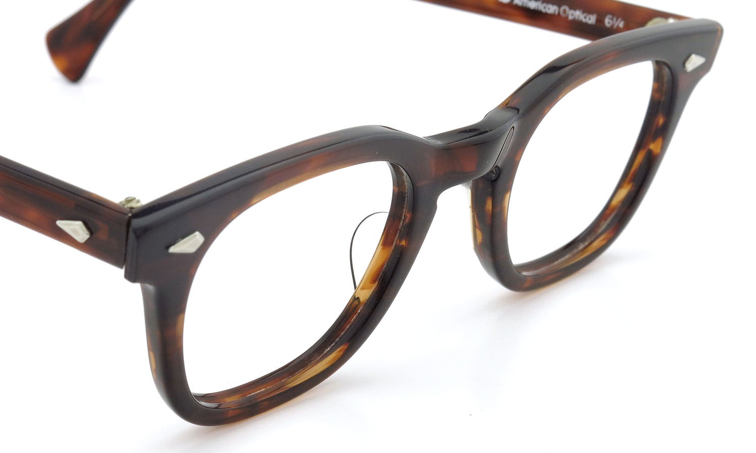 American Optical アメリカンオプチカル (AO)Vintage ヴィンテージ メガネ STADIUM USA ダイヤ鋲 4568 RF23 TORTOISE 46-24 6