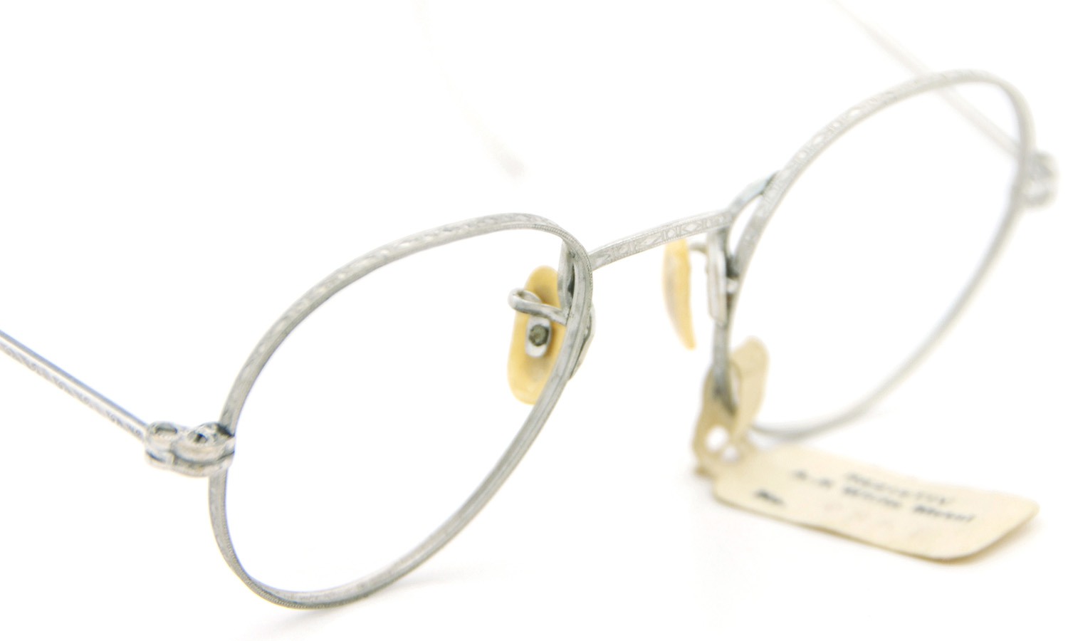 American vintage アメリカン ヴィンテージ メガネ 1930年代 REZISTIV PANTO 1/10 12kGF MASHWOOD CENTER-POINT col.White-Gold 42-21 6