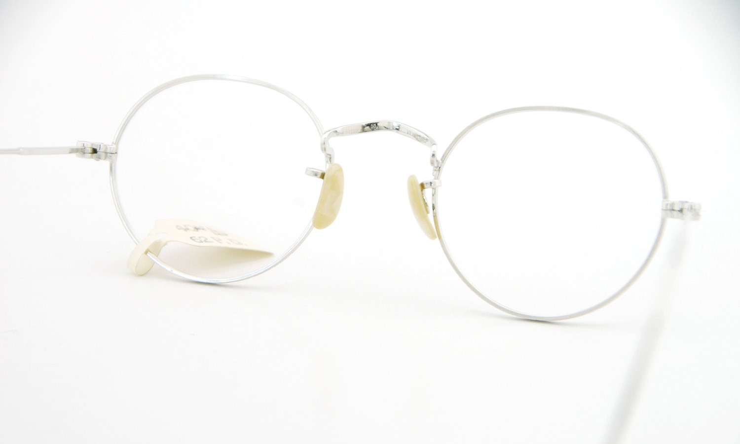 American vintage アメリカン ヴィンテージ メガネ 1930年代 PANTO 1/10 12kGF MASHWOOD CENTER-POINT col.White-Gold 42-20 7