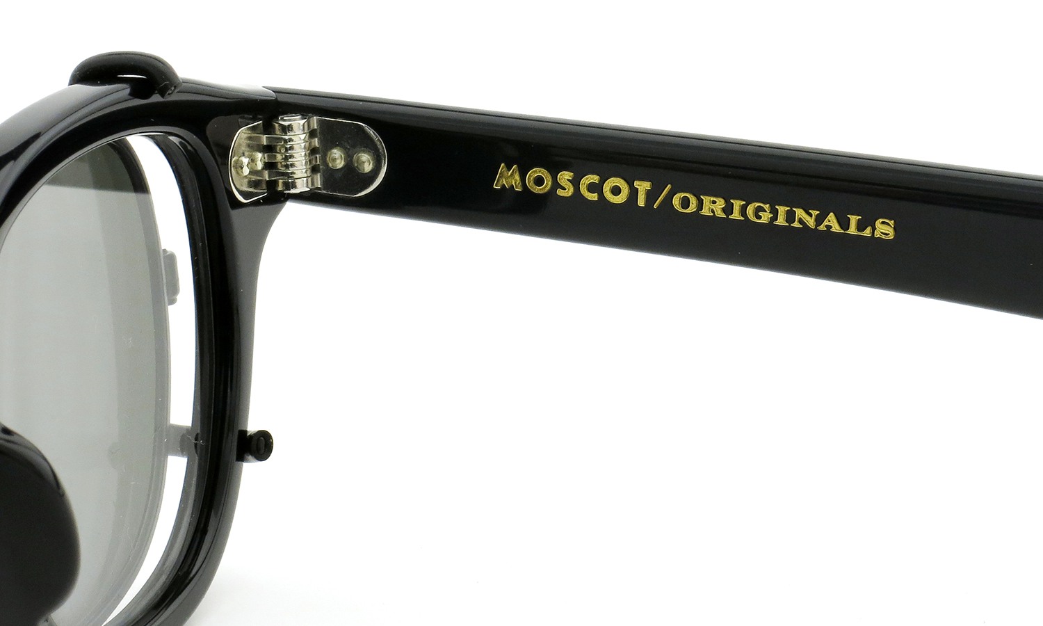 MOSCOT ORIGINALS（モスコット オリジナルス）クリップオン セットLEMTOSH Col.BLACK 44size + 純正クリップオン ブラック/グリーンレンズ 11