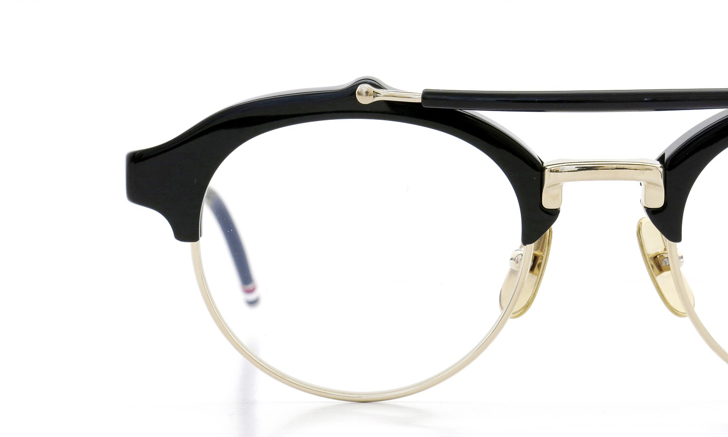 THOM BROWNE.  NEWYORK (トムブラウン) 2012 A/W メガネ TB-700-A BLACK-12K GLD 49size 17