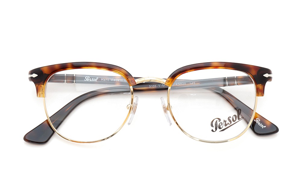 Persol ペルソール メガネ通販 3105 V M 24 べっ甲柄 49size Persol ペルソール メガネ通販 3105 V M 24 べっ甲柄 49size
