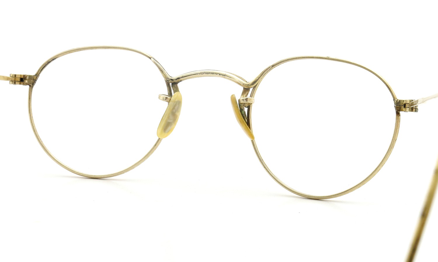 American Optical アメリカン オプティカル vintage ヴィンテージ メガネ 1930年代 PANTO FUL-VUE MARSHWOOD 1/10 12kGF 39-22 7