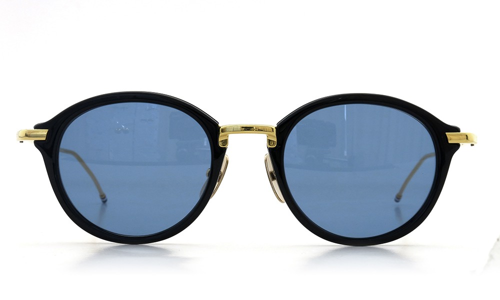 THOM BROWNE サングラス 生産終了通販 TB-011-F-T 49size NAVY/SHINY 18K GOLD BRIDGE