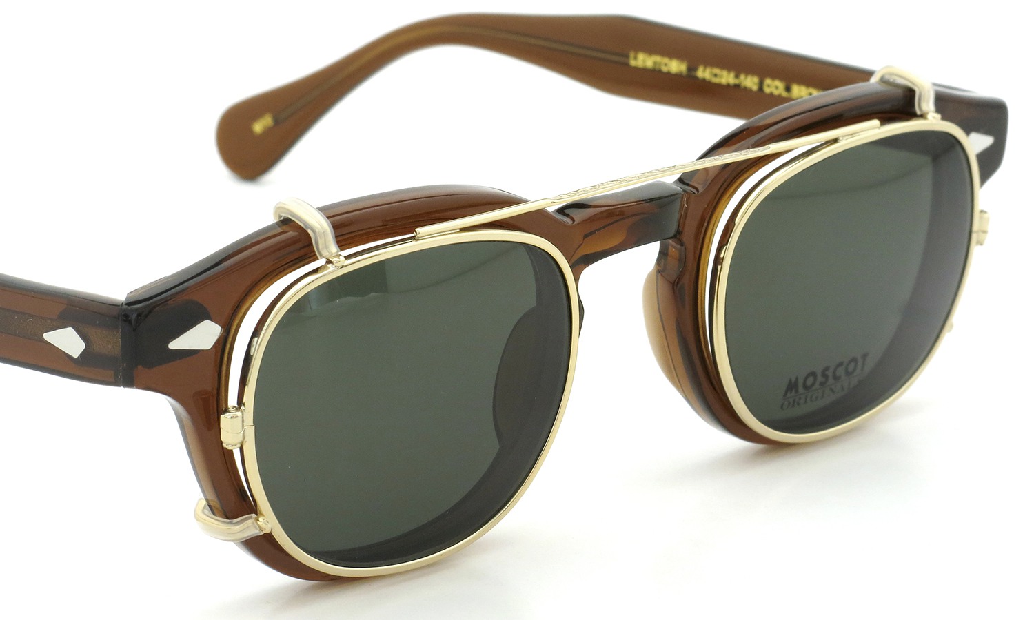 MOSCOT LEMTOSH Col.BROWN 44size + gold clip