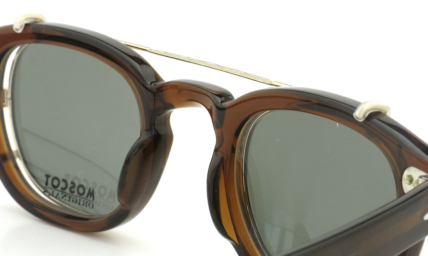 MOSCOT LEMTOSH Col.BROWN 44size + gold clip