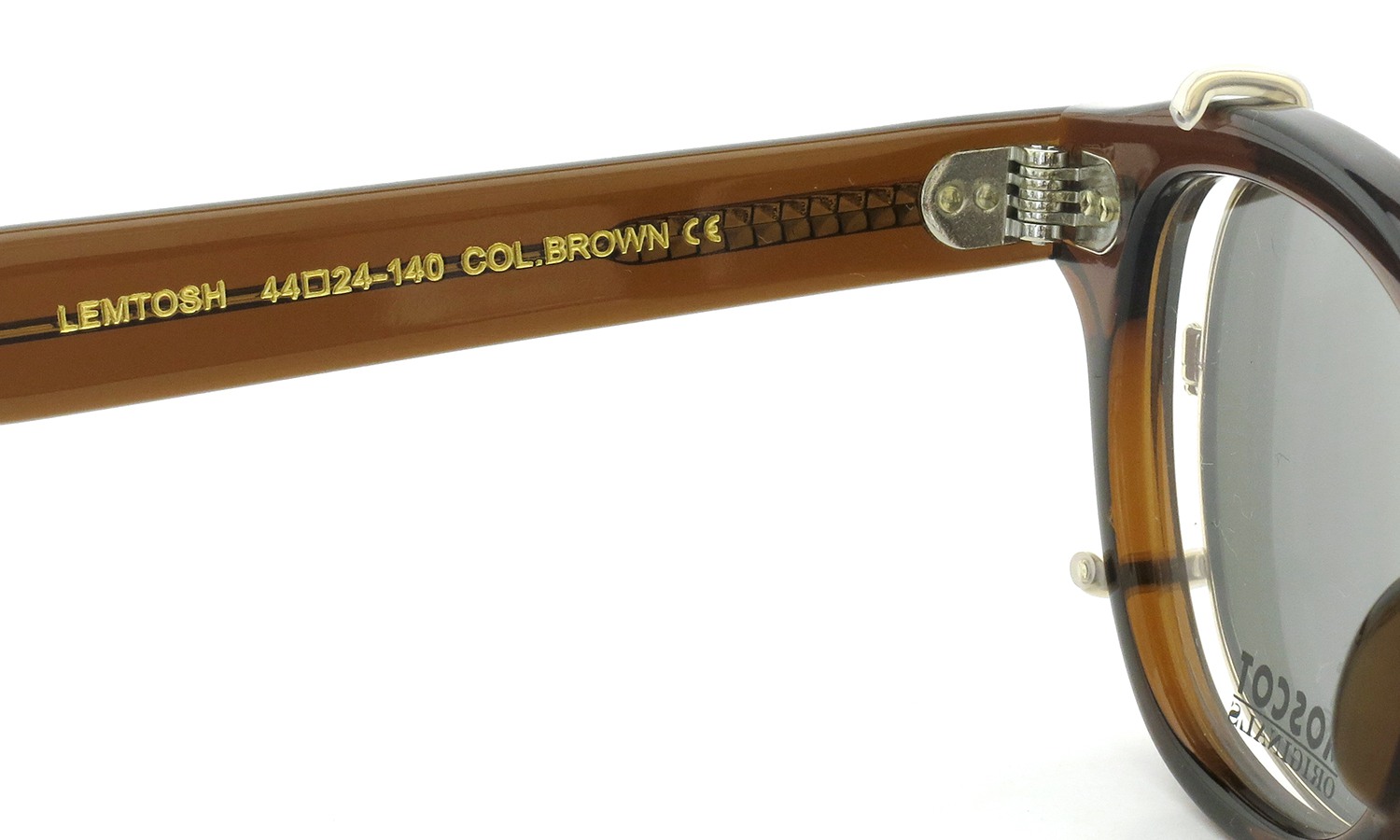 MOSCOT LEMTOSH Col.BROWN 44size + gold clip