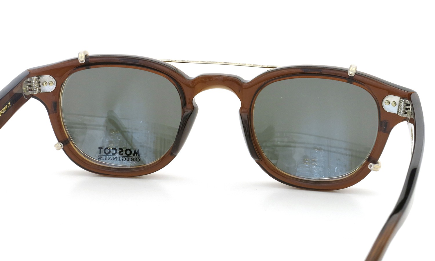 MOSCOT LEMTOSH Col.BROWN 44size + gold clip