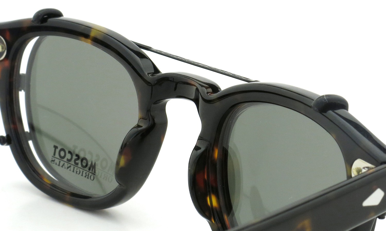 MOSCOT LEMTOSH Col.TORTOISE 44 + clip MBK/Green