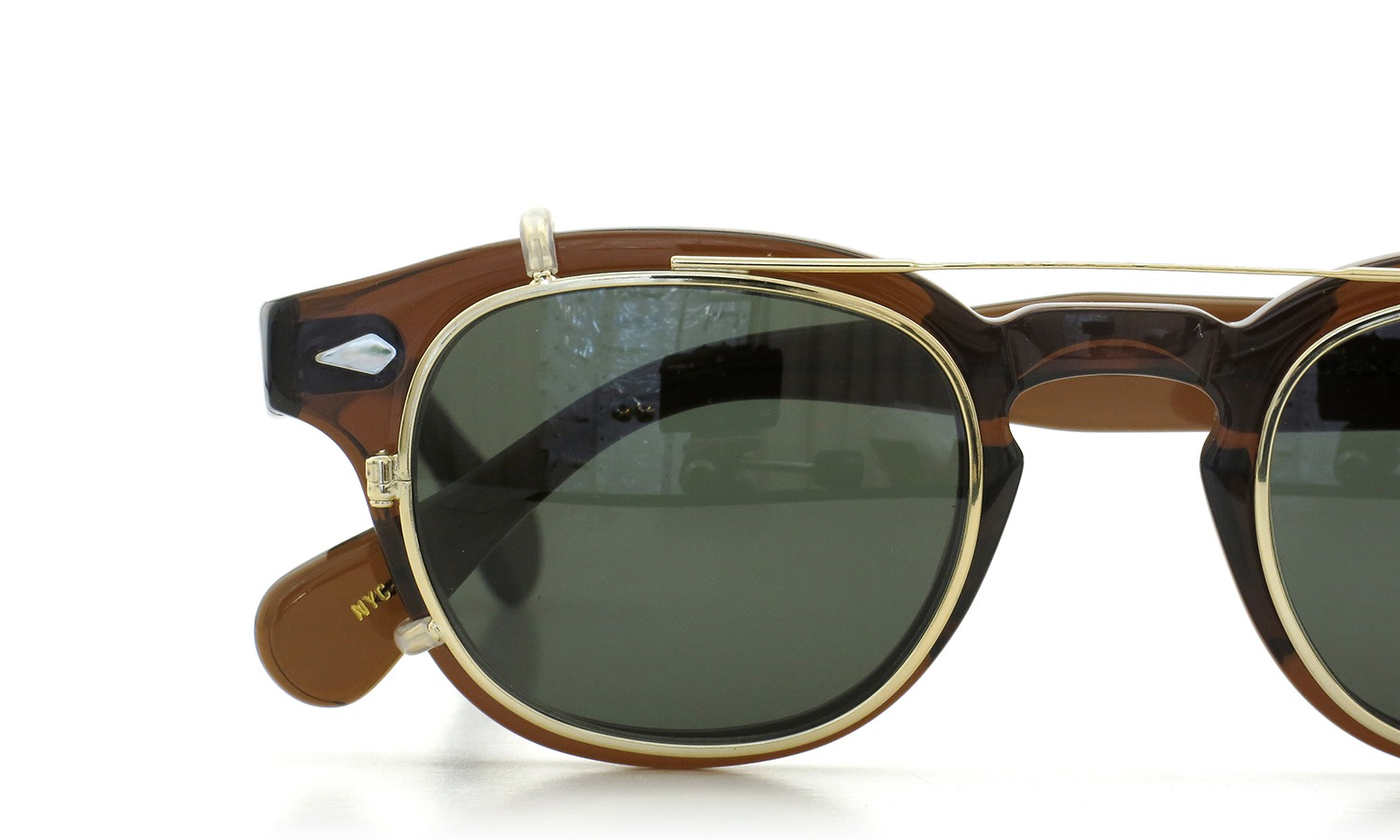 MOSCOT LEMTOSH Col.BROWN 44size + gold clip