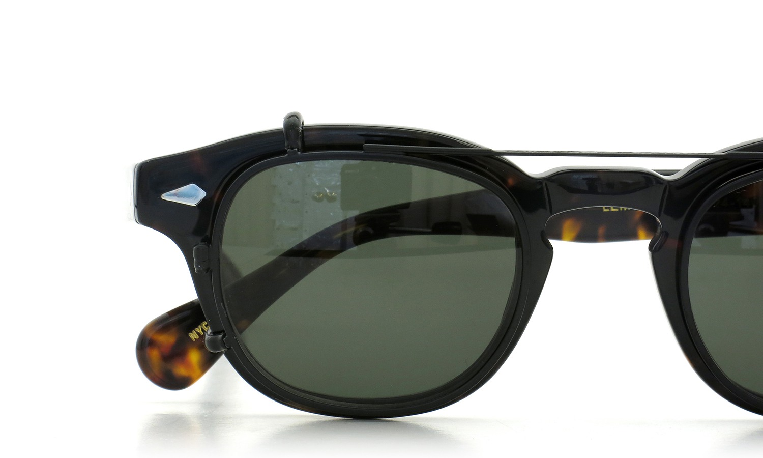 MOSCOT LEMTOSH Col.TORTOISE 44 + clip MBK/Green