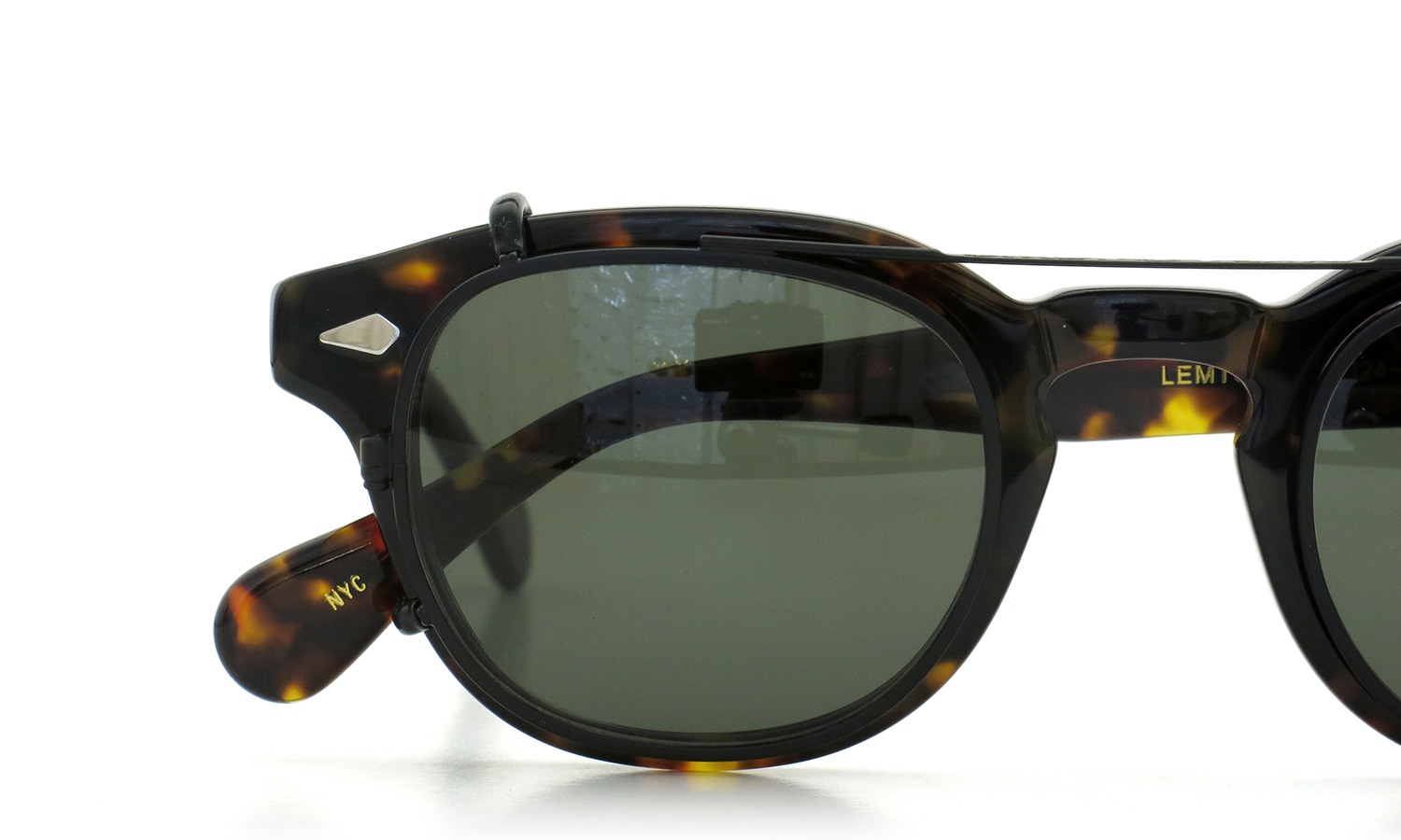 MOSCOT LEMTOSH Col.TORTOISE 46 + clip MBK/Green