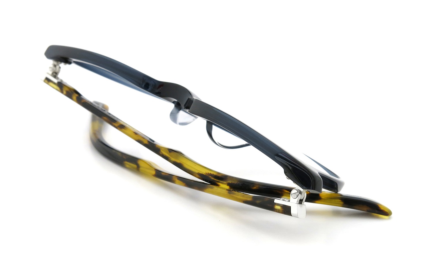 YELLOWS PLUS イエローズプラス メガネ SANDY C431 crystal navy/classical havana