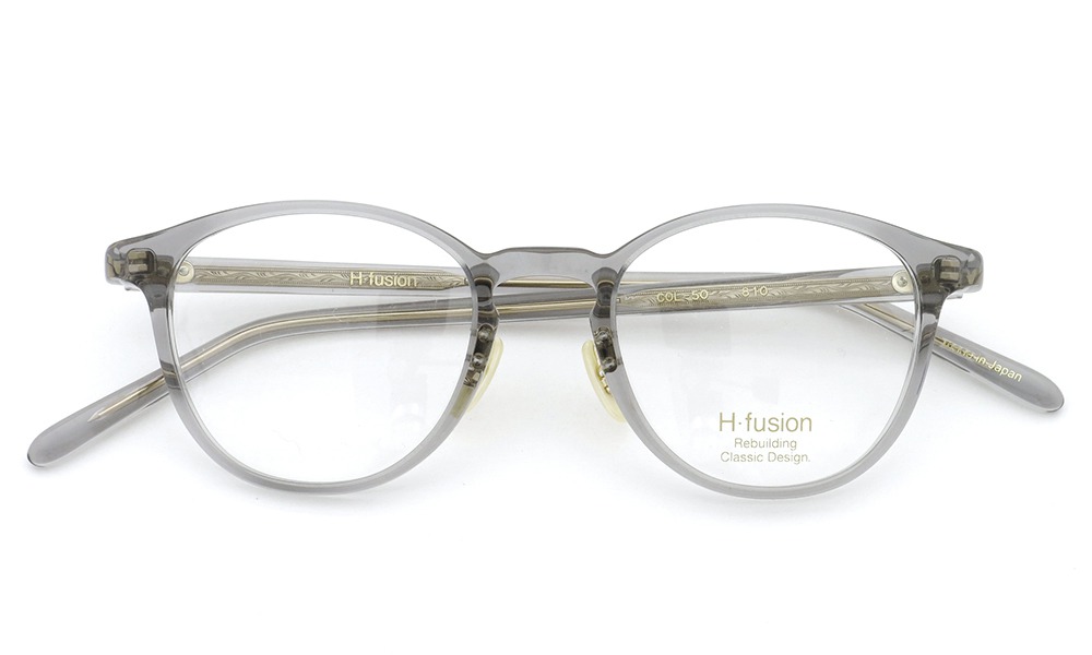 H-fusion エイチフュージョン 2016年春モデル メガネ 通販 HFL-810 Col.50 (clear gray) (取扱店：大宮