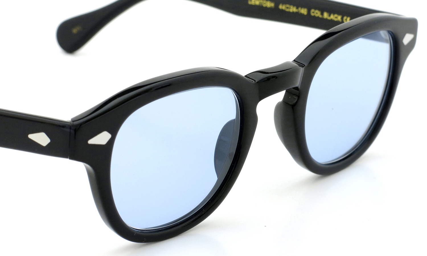 MOSCOT サングラスカスタム LEMTOSH レムトッシュ Col.BLACK 44size /ライトブルーレンズ